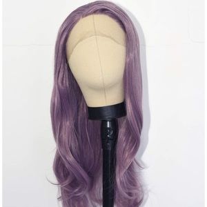 24inch Purple Wavy Lace Front Wigs